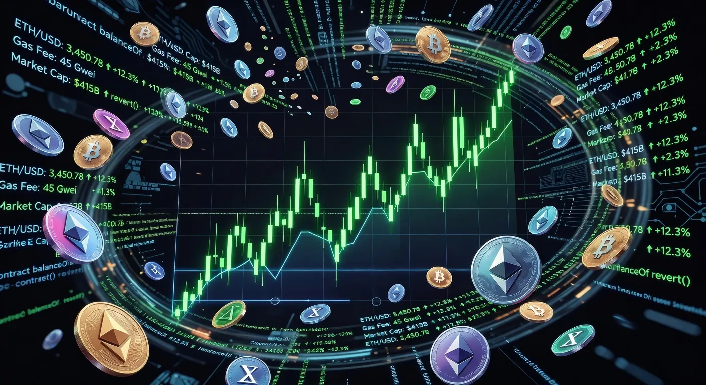 Wykres ceny Ethereum z wyraźnym odbiciem powyżej kluczowych poziomów wsparcia