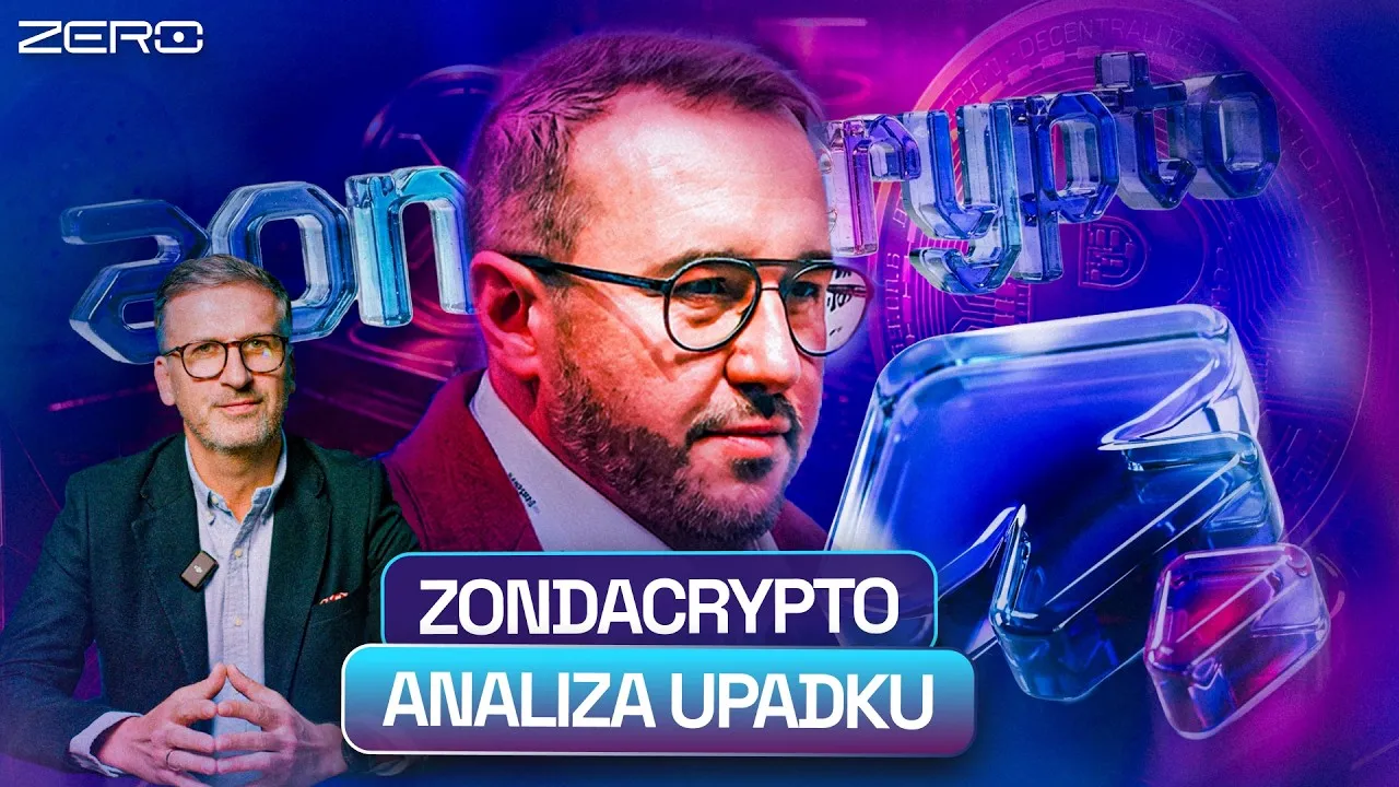Dramatyczna ilustracja kryzysu giełdy kryptowalut Zonda z Bitcoinami i inwestorami
