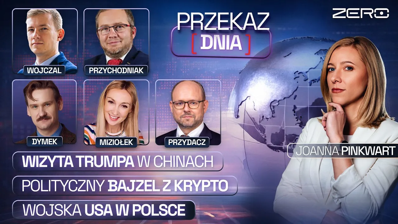 Ilustracja napięć geopolitycznych USA-Chiny oraz chaosu parlamentarnego w Polsce nad mapą wojskową