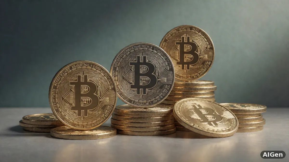 Wykres ceny Bitcoina przekraczającego 81 000 USD z ikonami monet prywatnościowych