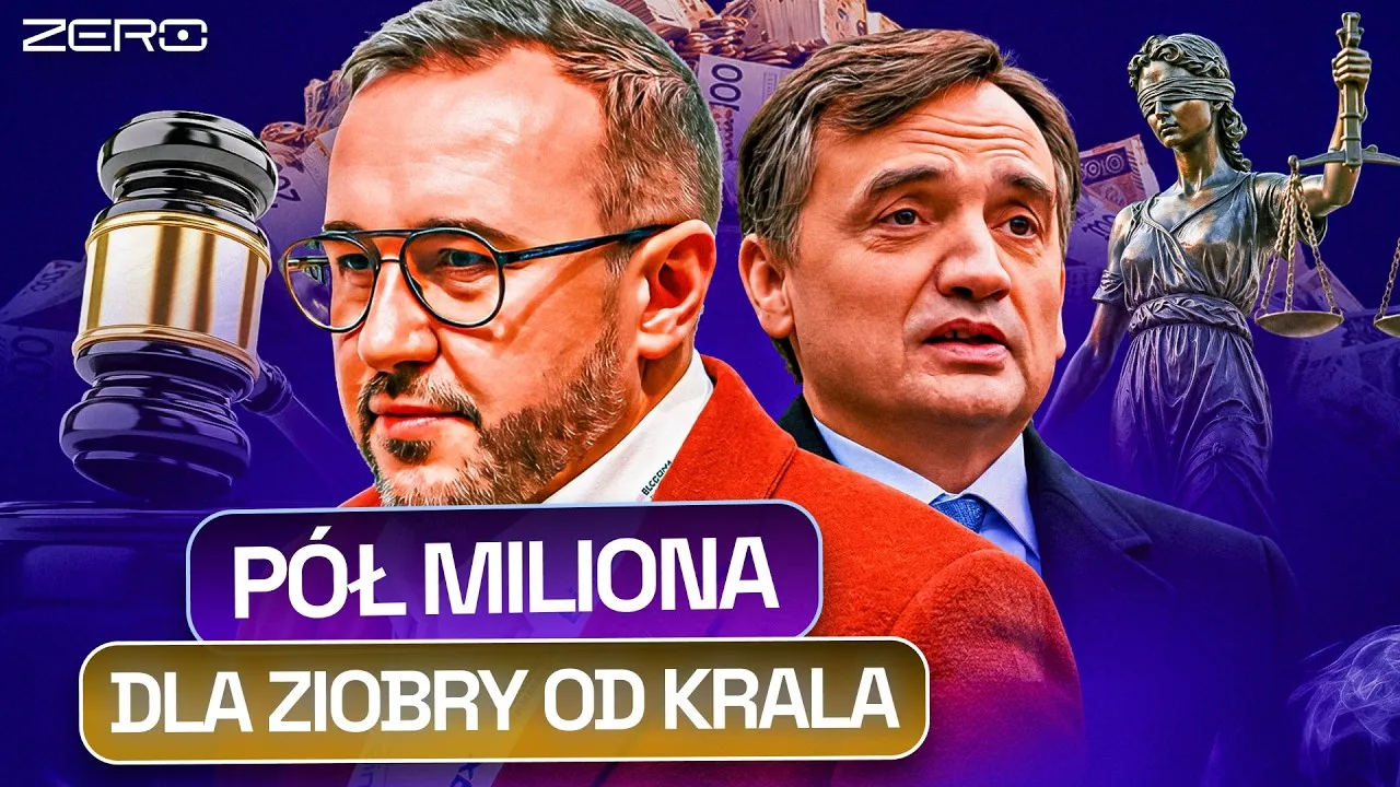 Ilustracja skandalu politycznego wokół giełdy Zonda Crypto i darowizny na fundację Ziobry